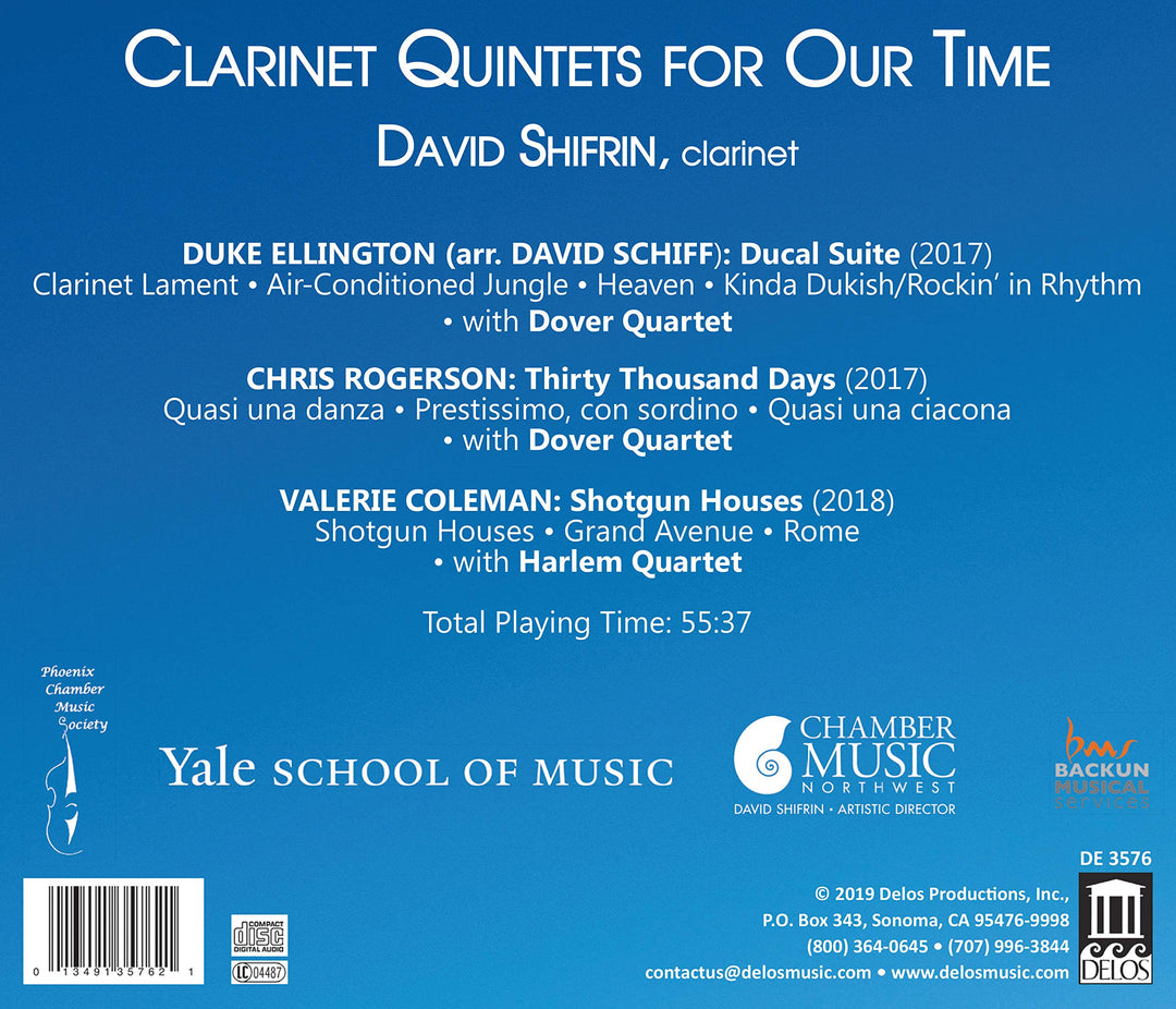 Clarinet Quintets For Our Time: Duke Ellington, Chris Rogerson, Valerie Coleman;