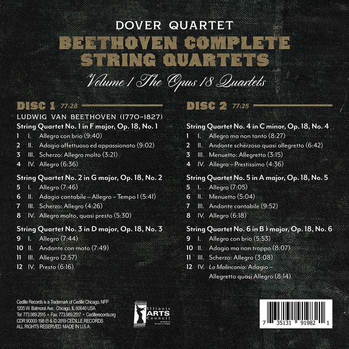 Ludwig Van Beethoven - Complete String Quartets, Vol. 1 (2 CDs);