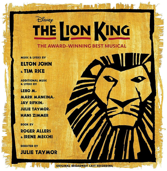 Elton John / Tim Rice -  The Lion King (Original Broadway Cast Recording) (Gold and Black Splatter Vinyl) (2 Lp);