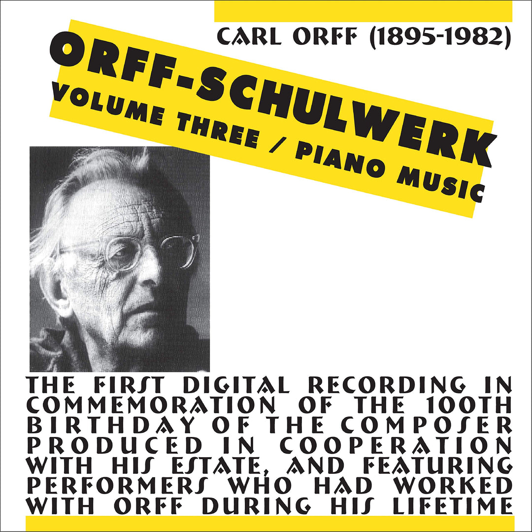 Carl Orff - Schulwerk Vol 3 / Piano Music;