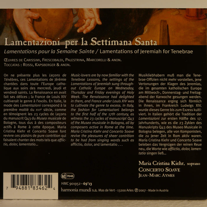 Lamentazioni Per La Settimana Santa;