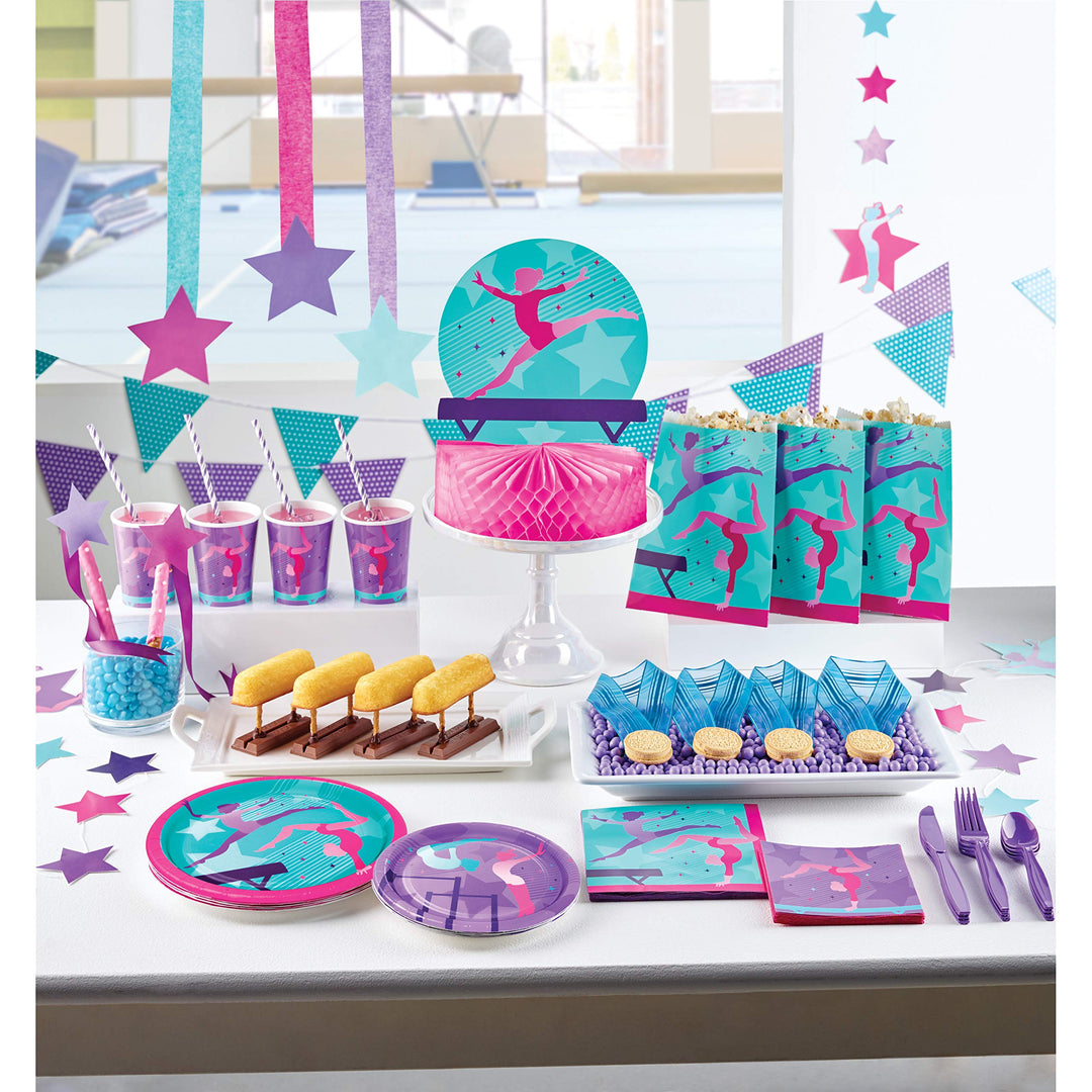 Creative Converting: Plt7 Ss 12/8Ct Gymnastics Party Qs;