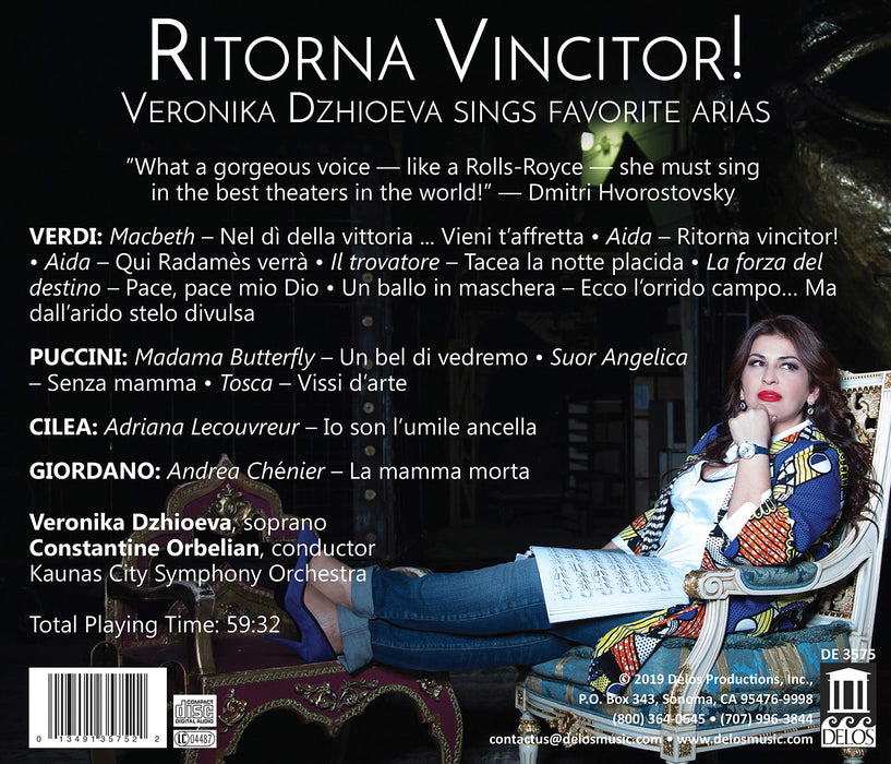 Veronica Dzhioeva: Sings Savorite Arias (Ritorna Vincitor!);