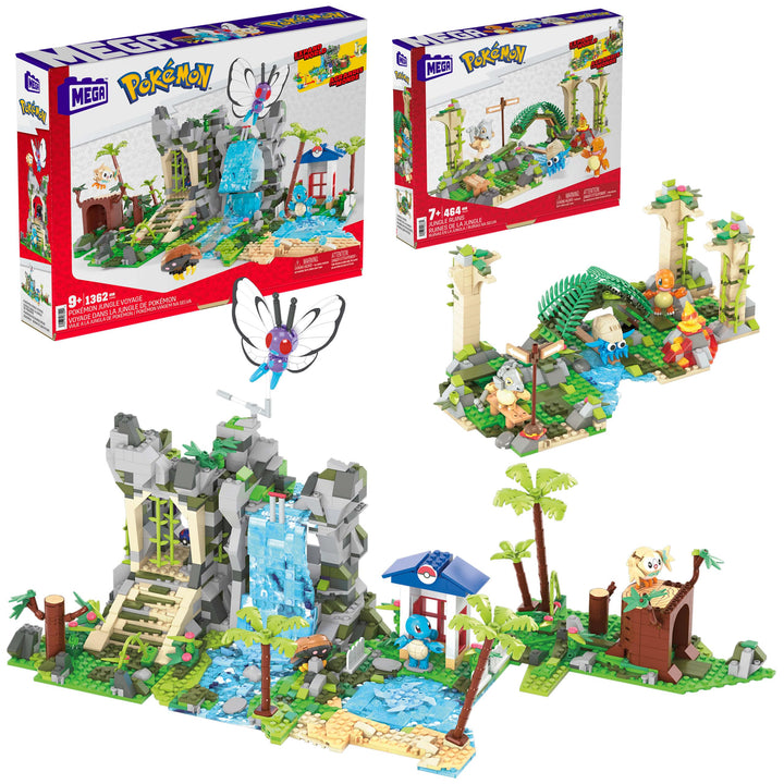 Pokemon: Mattel - Mega Adventure Builder - Spedizione Nella Giungla;