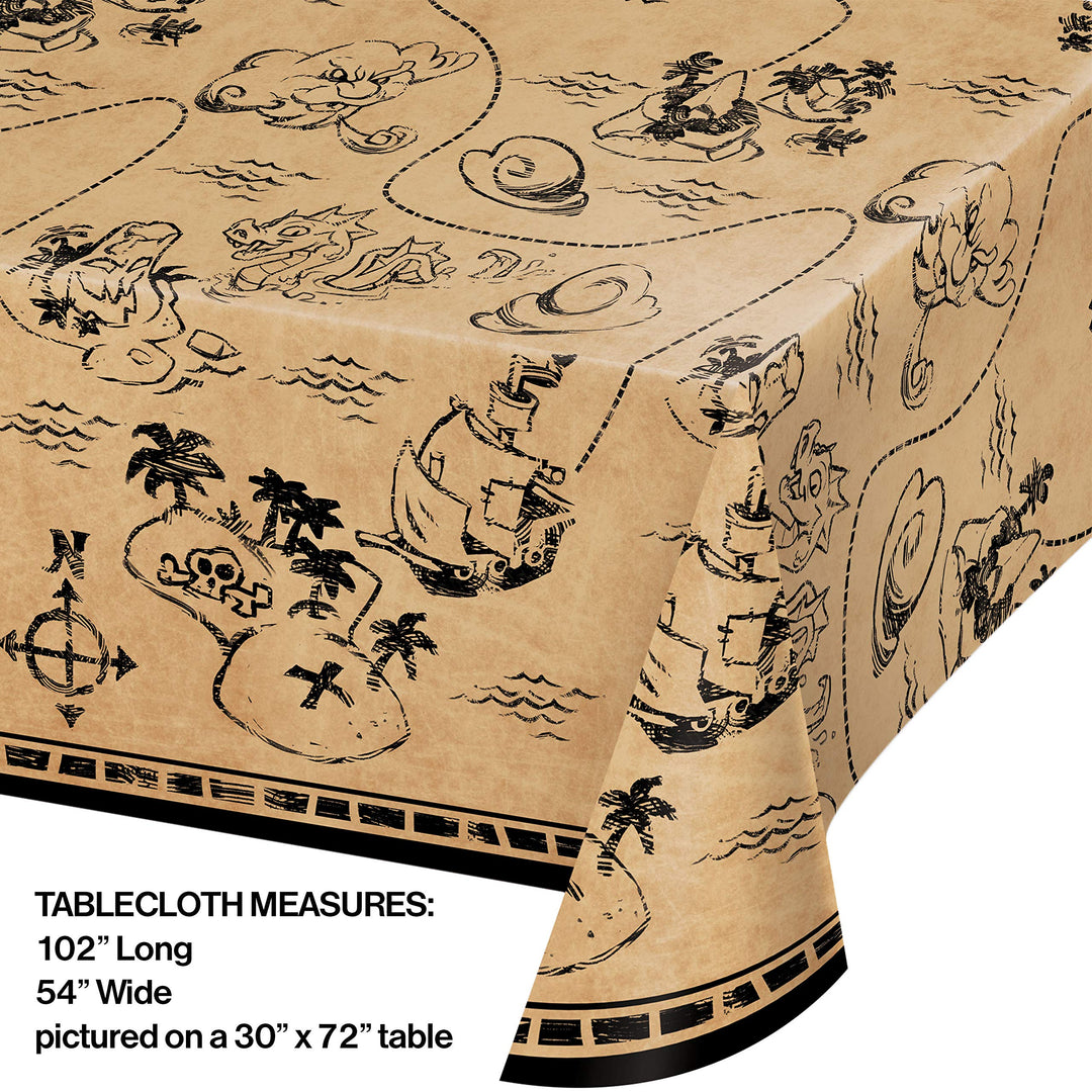 Creative Converting: Tc Pl Aop 6/1Ct 54X102 Pirate Treasure Qs;