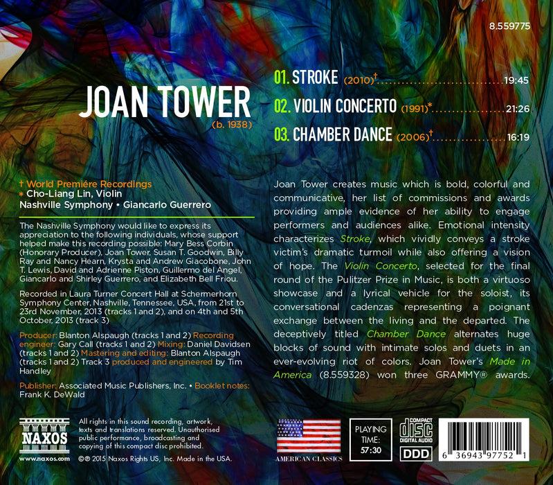 Joan Tower - Concerto Per Violino, Stroke, Chamber Dance - Guerrero Giancarlo Dir;