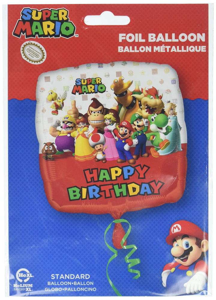 Nintendo: Anagram - Super Mario - Happy Birthday (Folieballon / Inflatable Balloon);