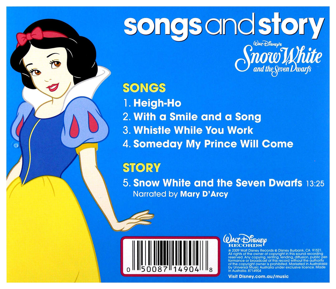 Disney Songs And Story: Snow White And The Seven Dwarfs;