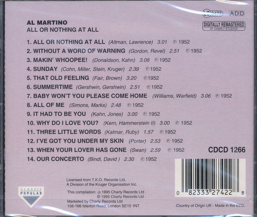 Al Martino - All Or Nothing At All;